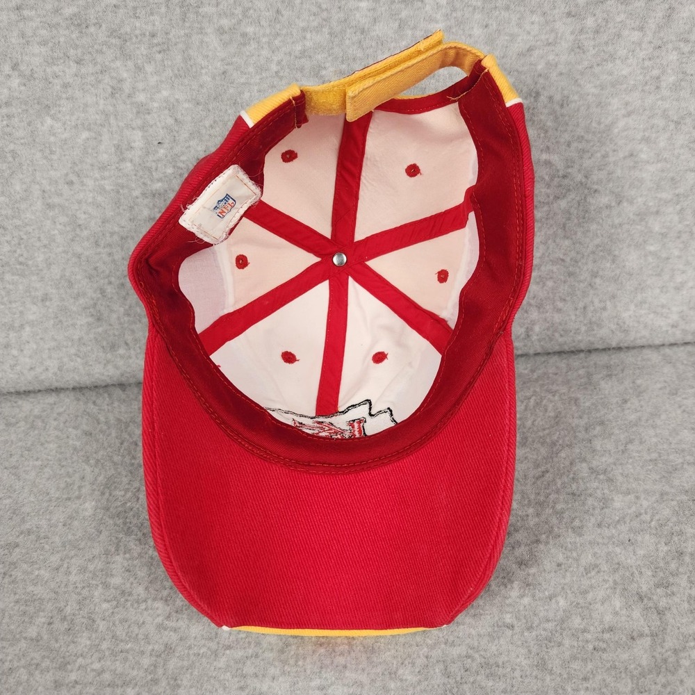 Kansas City Chiefs Hat‎ Cap Strap Back Red Yellow NFL Football Mens Kansas City - Picture 6 of 6